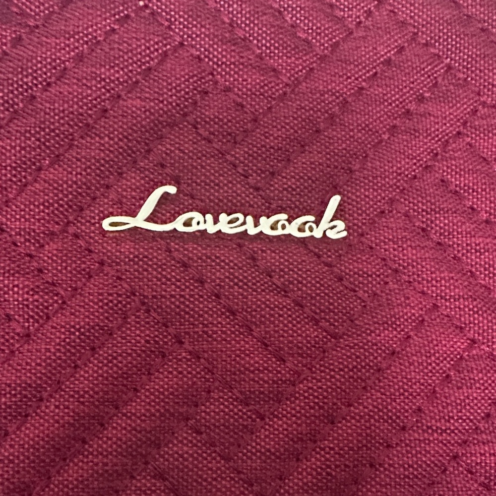 Loomish Burgundy Quilted Women's Backpack - Picture 2 of 6